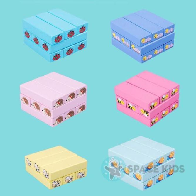 Đồ chơi cho bé Rút gỗ 51 chi tiết kèm xúc xắc in hình con vật cho bé vui chơi