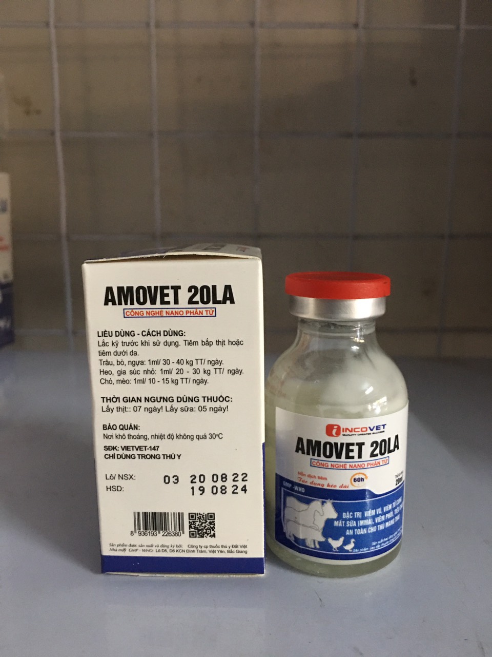 Amox 20% Inco tiêu viêm cho chó, mèo, gia súc