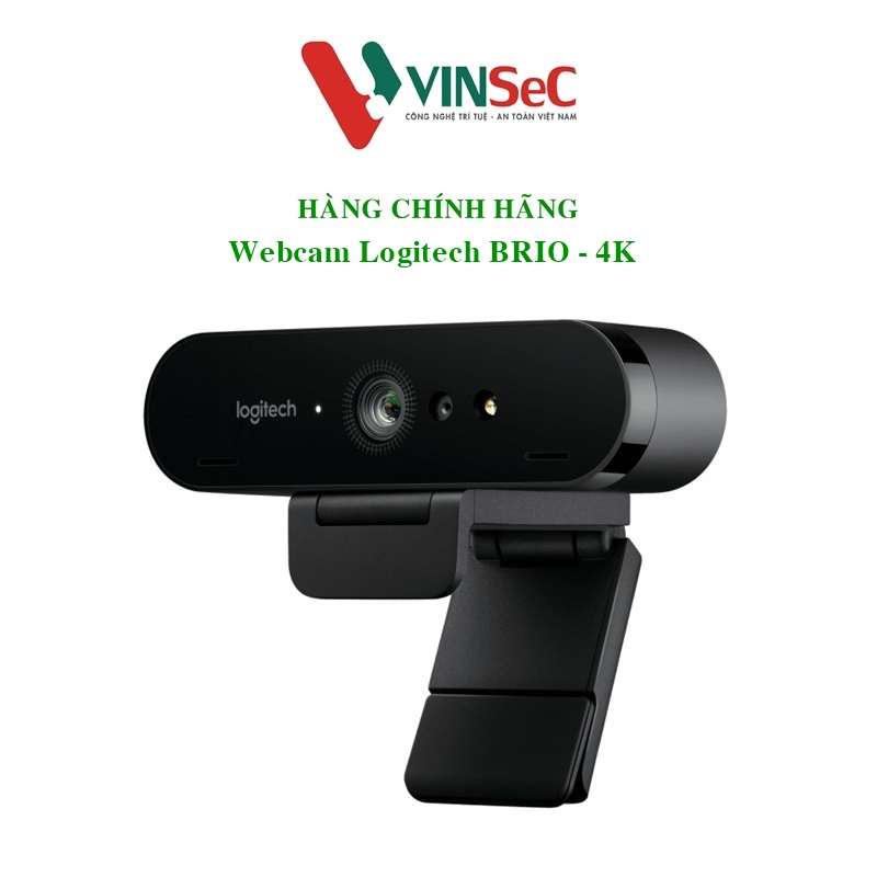 Webcam Logitech BRIO - 4K Ultra HD, tự động chỉnh sáng & lấy nét, mic kép to rõ loại bỏ tiếng ồn, góc rộng 78 độ - Hàng chính hãng