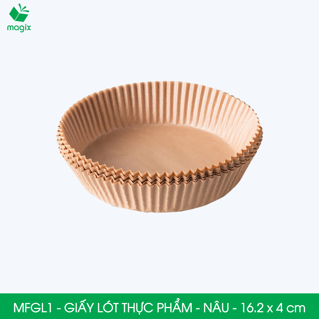 MFGL1 - 16.2x4cm - Combo 50 miếng giấy lót nồi chiên không dầu, giấy nến chống dính, chịu nhiệt cao