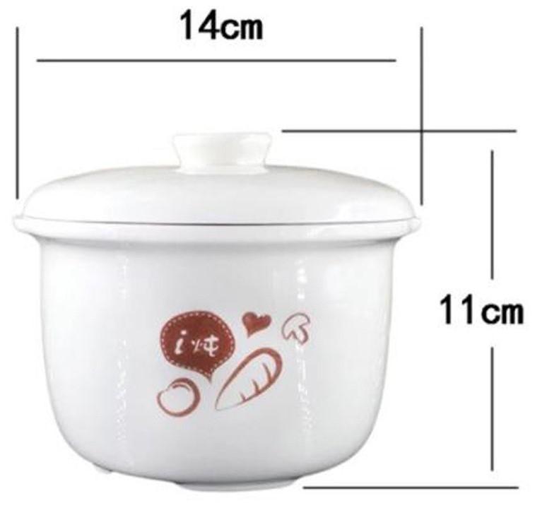 Thố sứ nồi Bear 0.8L, thố sứ nồi nấu chậm 0.8L, nắp thay thế nồi bear, nắp nồi nấu châm 0.8L