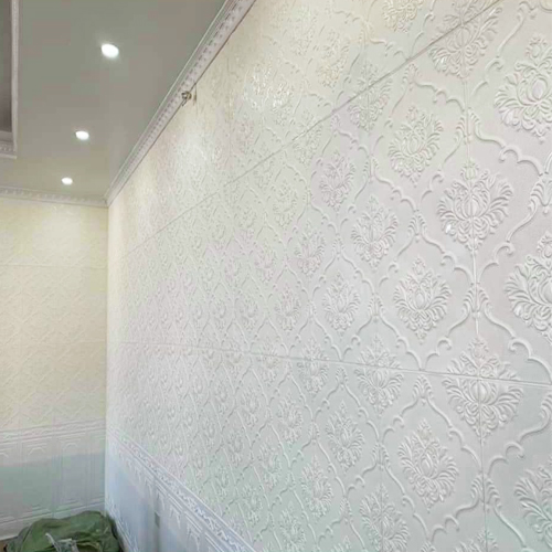 Bộ 5 Tấm Xốp Dán Tường Cổ Điển Hoa Sen Trắng 3D 70x70cm Siêu Đẹp, Sang Trọng, Hàng Loại 1