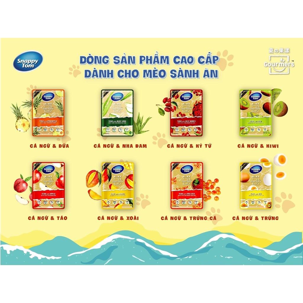 Pate mèo Snappy Tom Mix Vị Trái Cây gói 70g Thượng Hạng Thái Lan