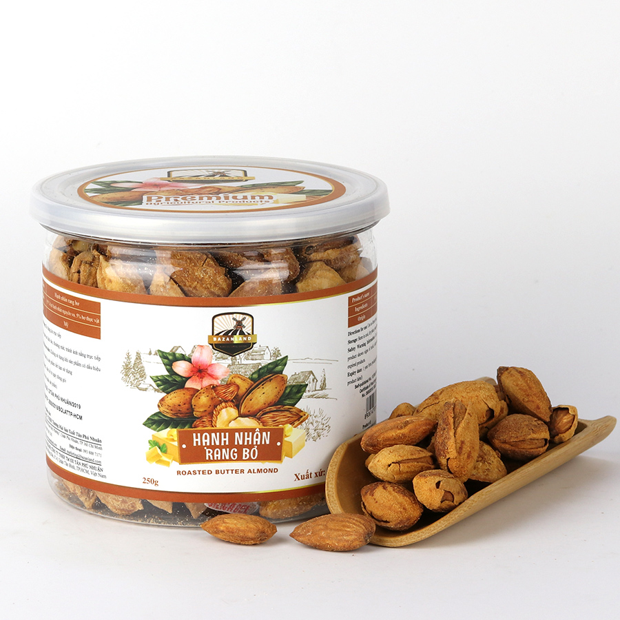 Hạnh Nhân Rang Bơ Mỹ Bazanland 250g