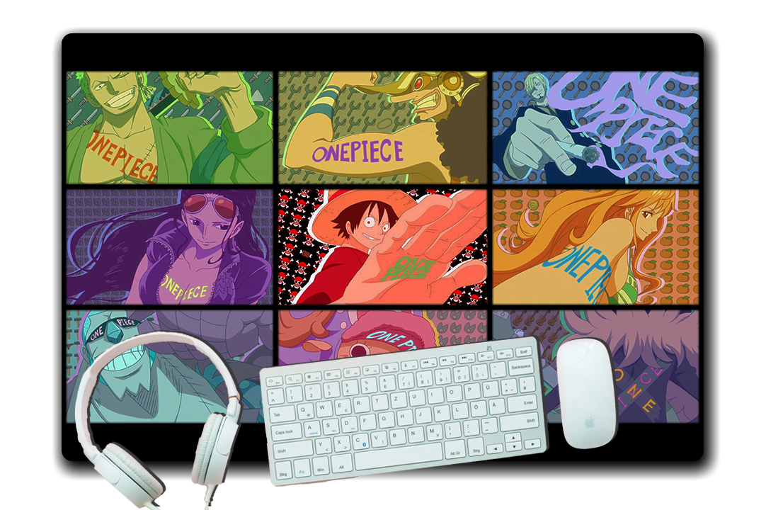 Lót chuột máy tính 40x60 Anime One Piece - Mouse pad 40x60 Anime One Piece - Luffy, Zoro,  Nami, Usopp, Sanji, Tony Tony Chopper, Nico Robin, Franky, Brook