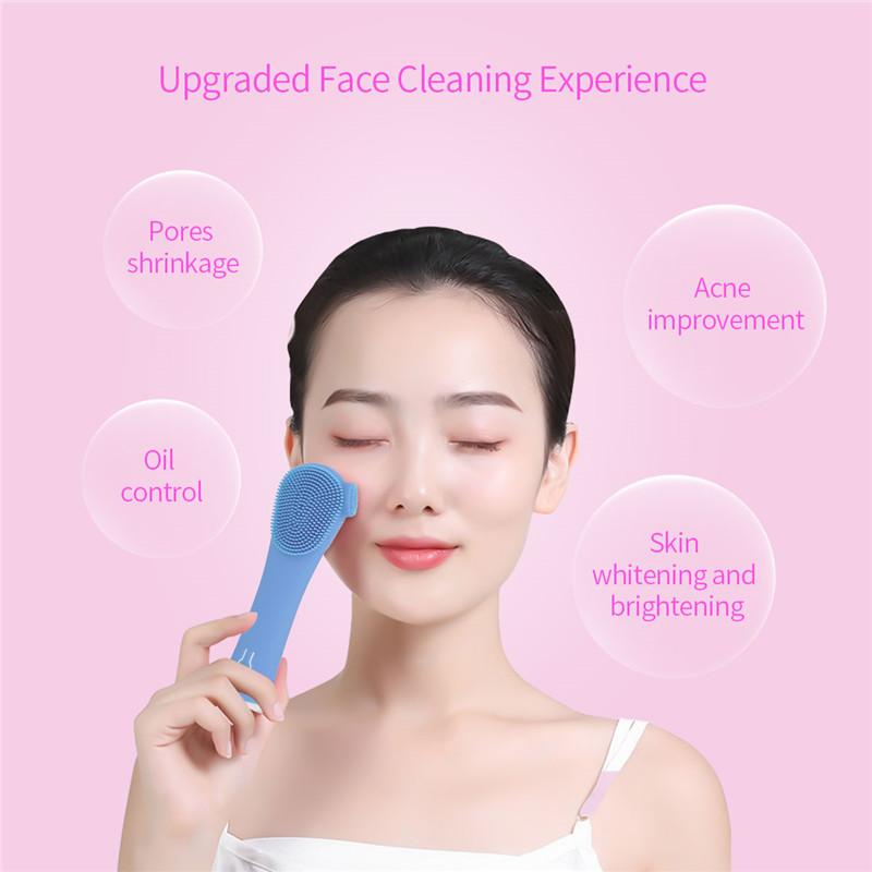 Điện Mini Mặt Chống Nước Rửa Mặt Bàn Chải Silicone Sonic Mặt Bàn Chải Cầm Tay Vệ Sinh Thiết Bị Sạc Lỗ Chân Lông Bụi