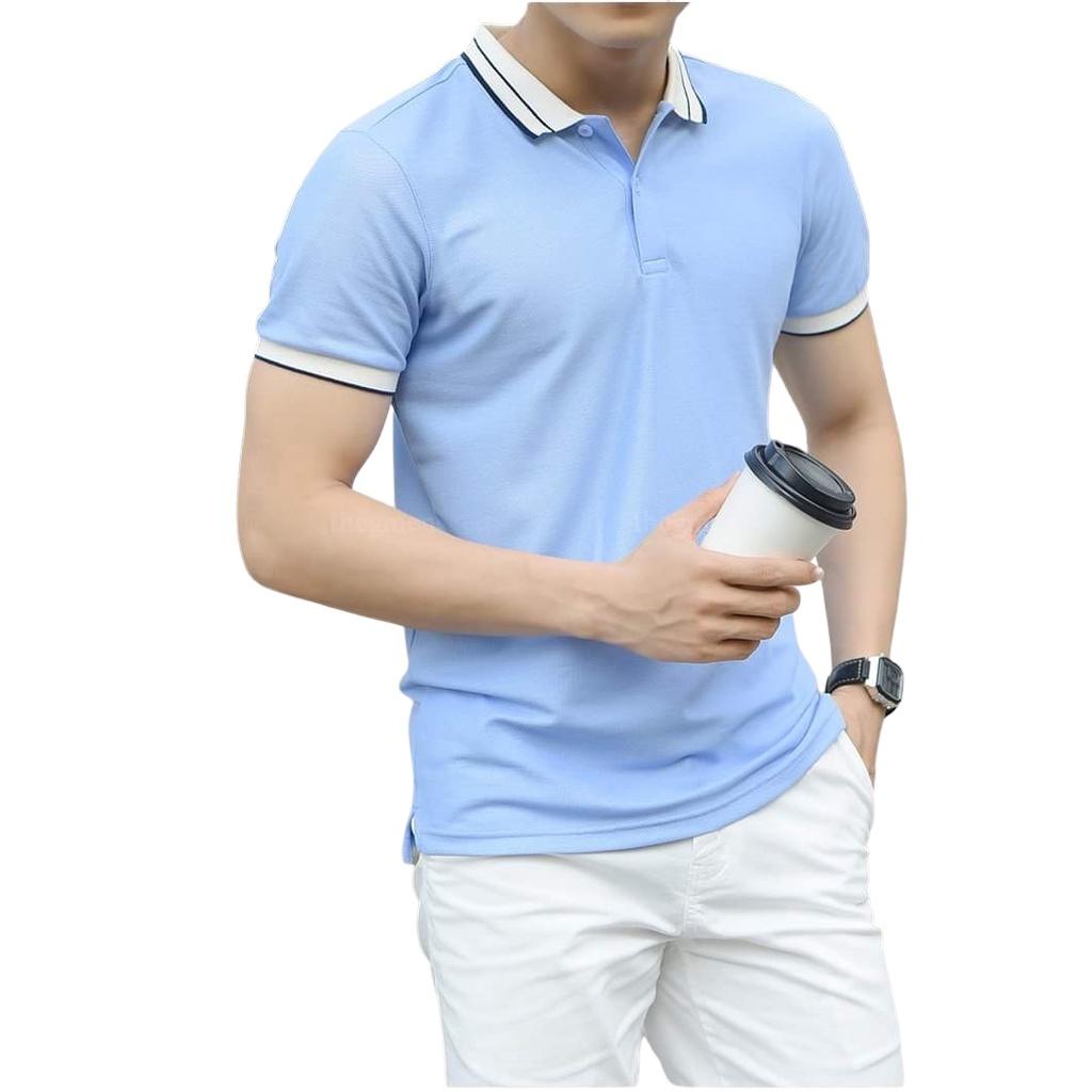 Áo polo nam JBAGGY phối viền tay và cổ áo, áo phông cổ bẻ nam chất co giãn đẹp form chuẩn.