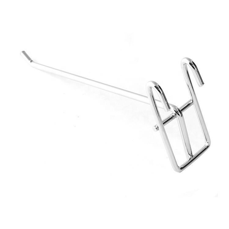 Bộ 10 móc inox cài lưới, tay cài lưới dùng cho tấm lưới treo đồ siêu thị, phụ kiện điện thoại, decor trang trí dài 25 cm