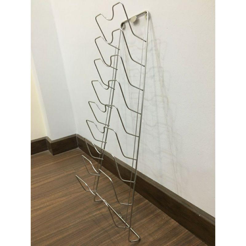 Kệ inox để vung,máng treo vung inox , Giá treo inox để nắp vung nồi 6, 9 tầng SUS304