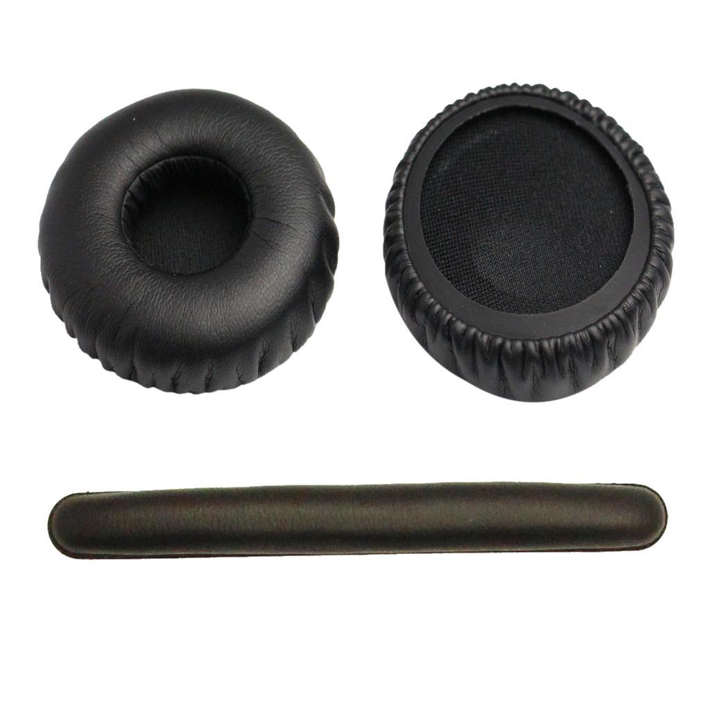 1 Pair Replacement Ear Pads Cushions+1x Headband Replacement for Headphone
