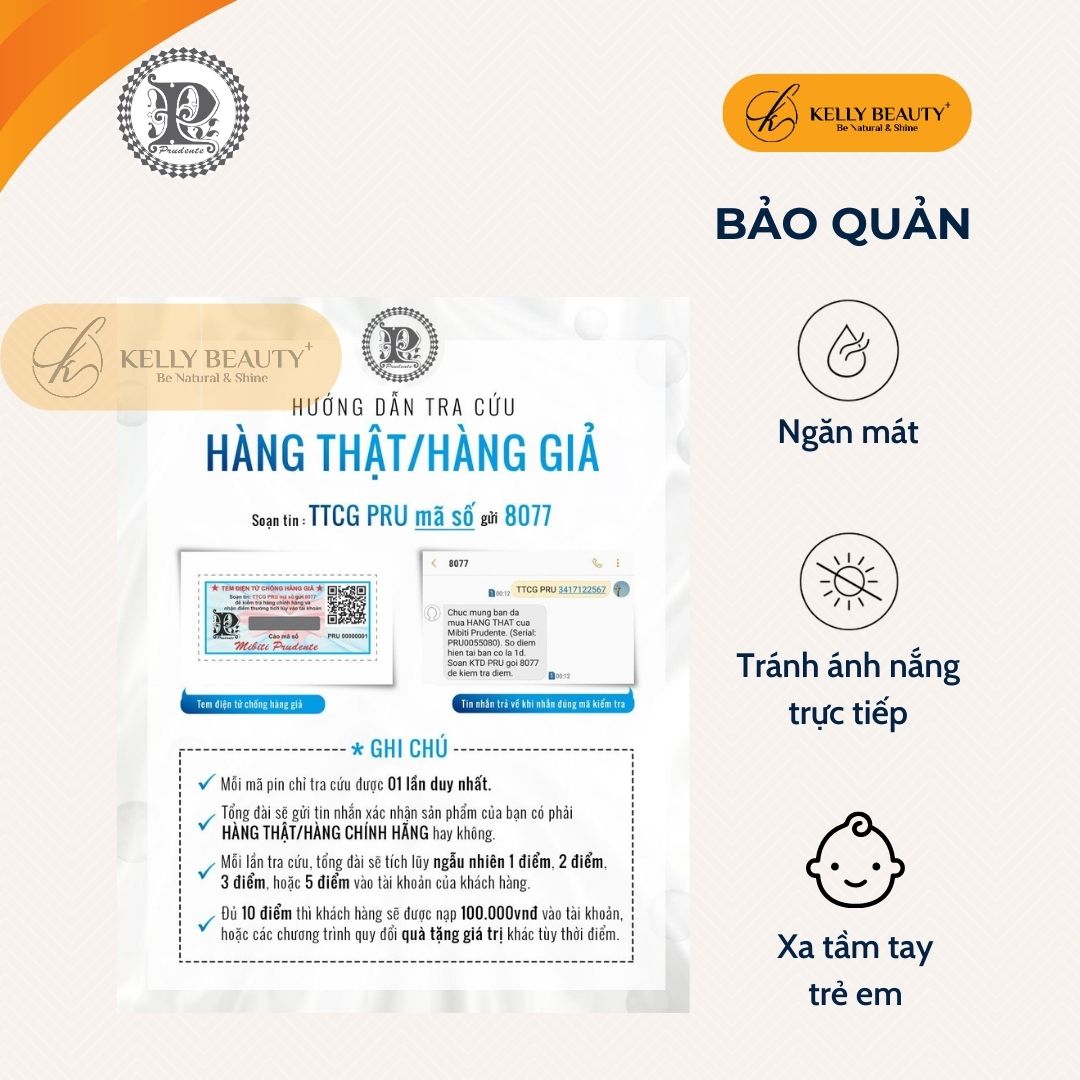 Kem Dưỡng Mibiti Prudente Gigawhite V1 - Dưỡng Hồng, Trẻ Hóa Vùng Bikini | Kelly Beauty