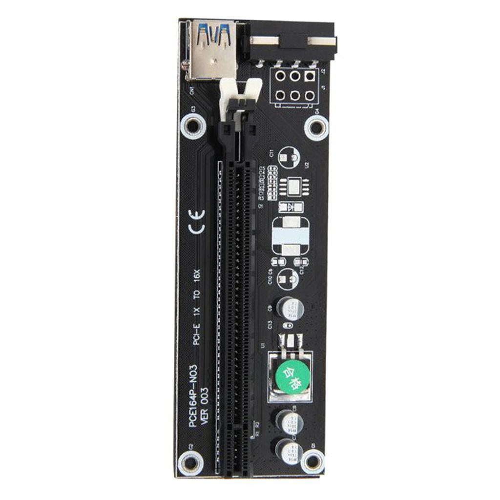 USB 3.0 PCI-E Express 1x to16x Extender Riser Board Card Adapter SATA Cable