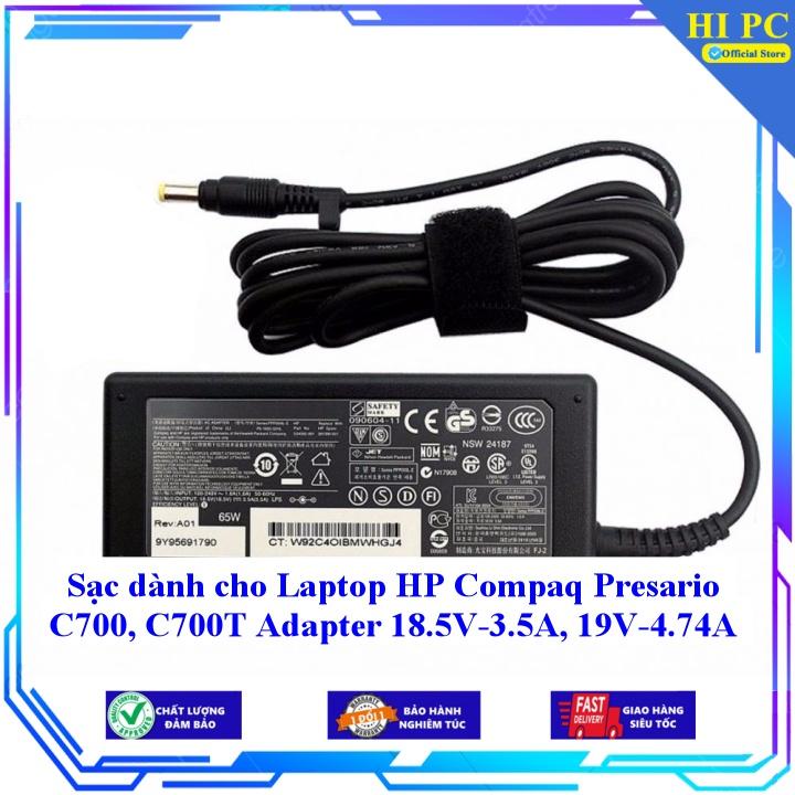 Sạc dành cho Laptop HP Compaq Presario C700 C700T Adapter 18.5V-3.5A 19V-4.74A - Kèm Dây nguồn - Hàng Nhập Khẩu