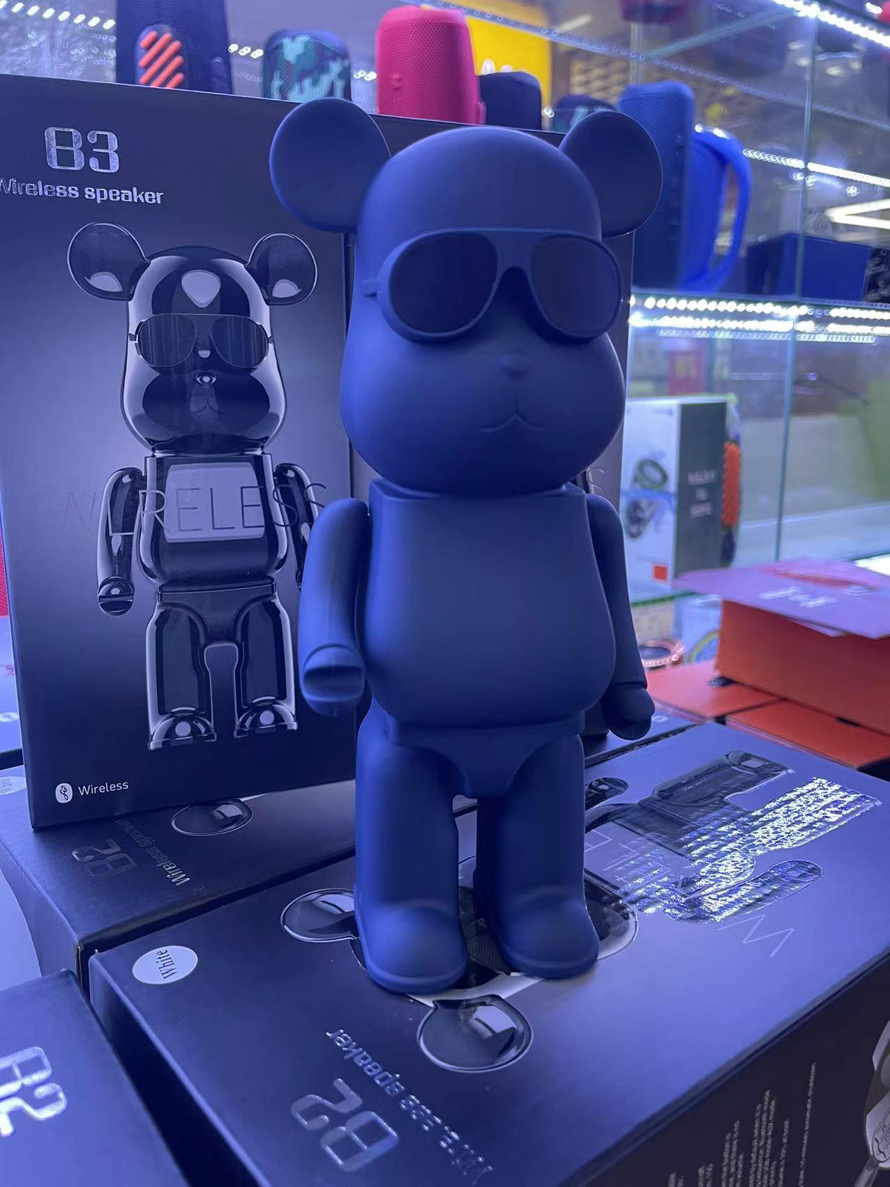 Loa Bluetooth hình gấu bạo lực Loa di động không dây TWS Cột siêu trầm công suất cao Loa máy tính PC Máy nghe nhạc loa hình gấu Màu sắc: ĐEN