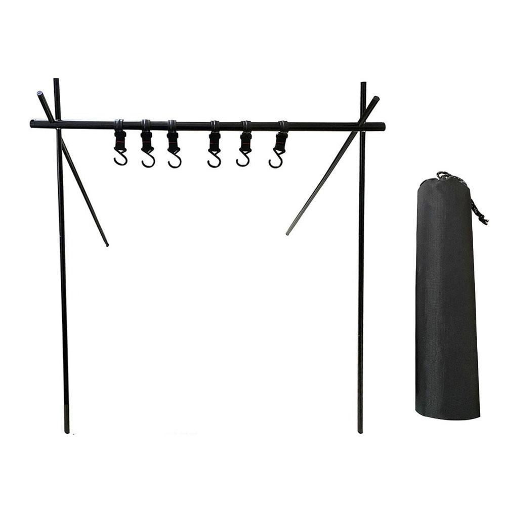 Outdoor Hanging Rack Camping Triangle Storage Rack Light Stand Clothes Drying Tripod for Outdoor Cooking Camping Picnic