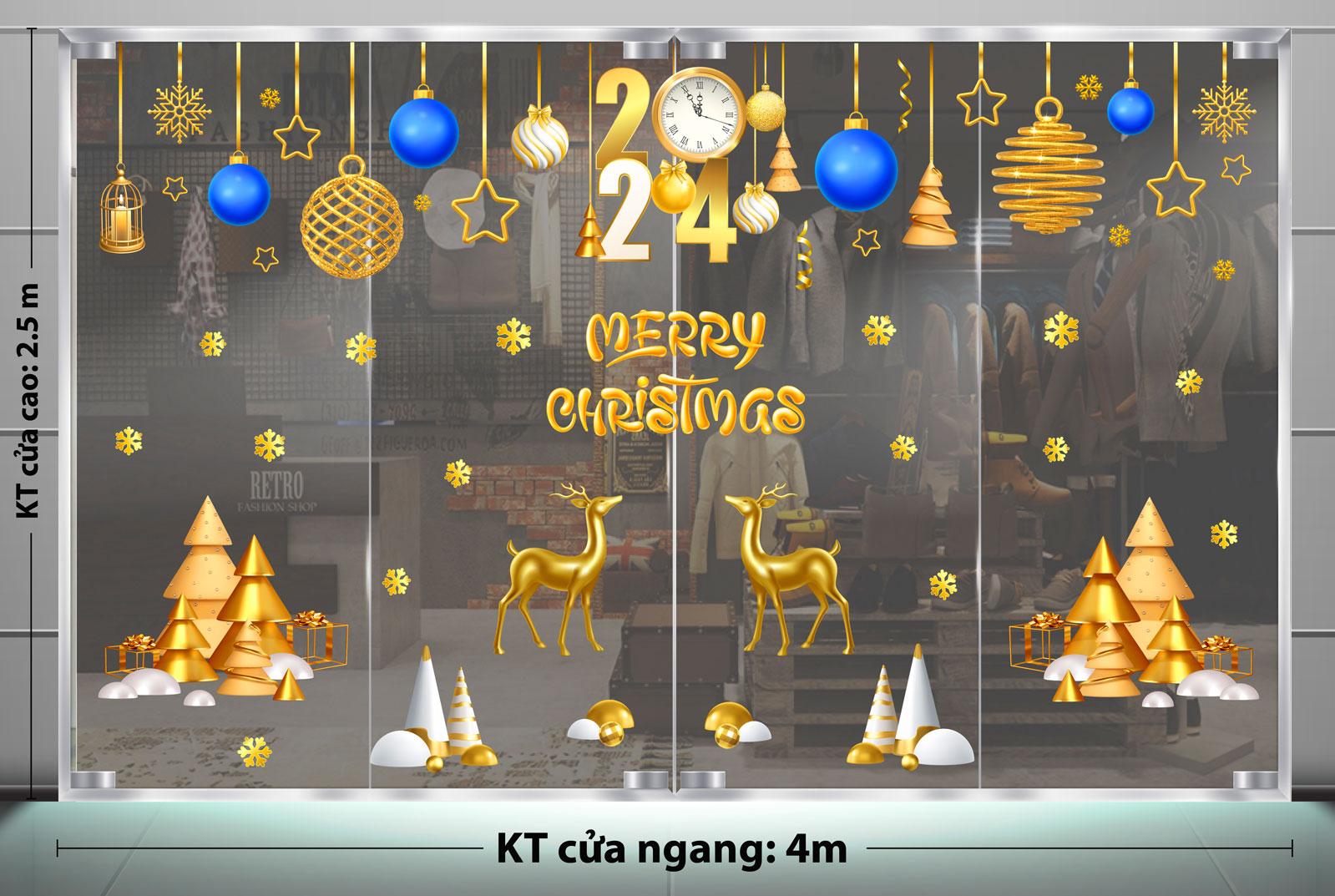 Decal trang trí NOEL 2024 combo số 106