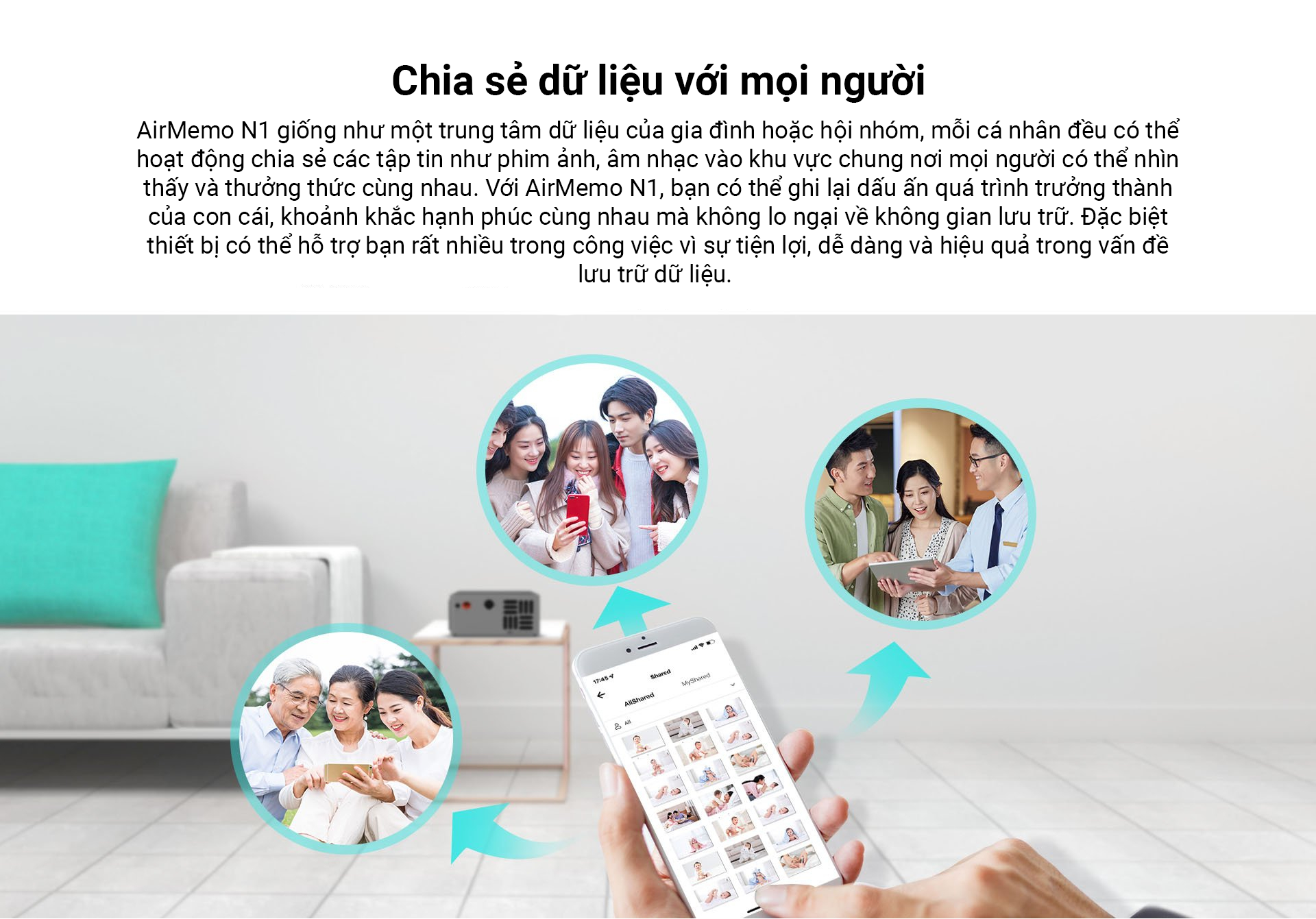 Thiết bị lưu trữ dữ liệu thông minh-AirMemo N1_HÀNG CHÍNH HÃNG