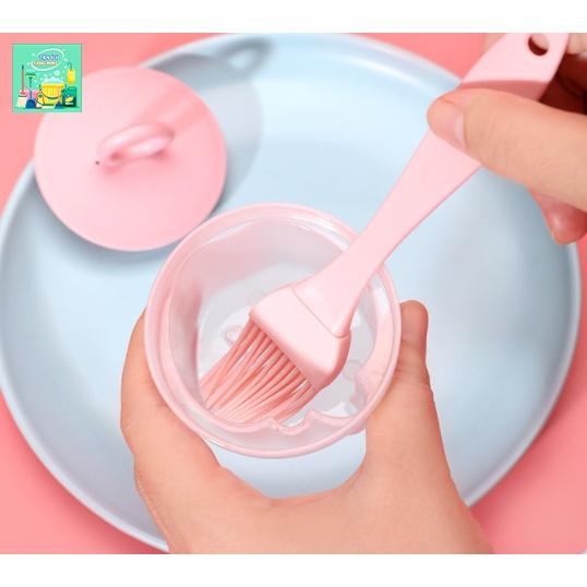 Bộ 4 khuôn hấp trứng, làm bánh flan cho bé. Bộ khuôn ăn dặm cho bé kèm chổi quét dầu - VV349