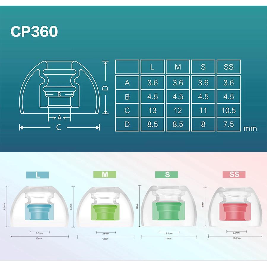 Nút tai nghe không dây Spinfit Cp360 bằng silicone