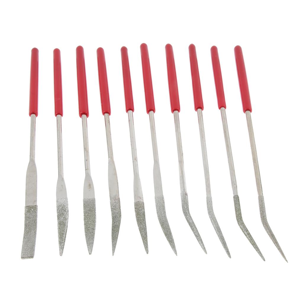 10 Miếng Các Loại Kim Cương Mini Riffler Kim Các Tập Tin Woodcraft Tiện Dụng Các Tập Tin