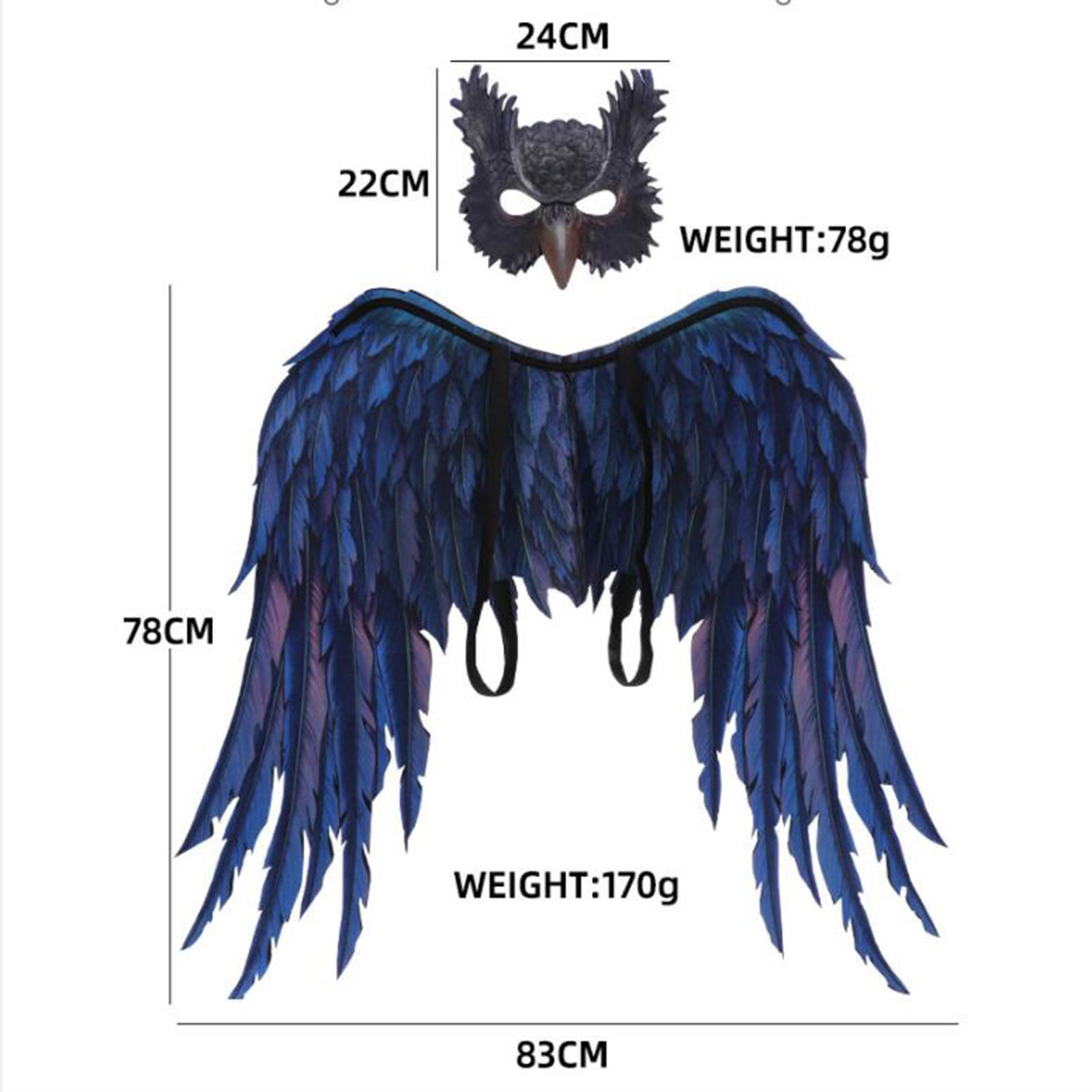 Halloween Cosplay Mask Costume Supplies Animal Owl Mask Wings for Decor