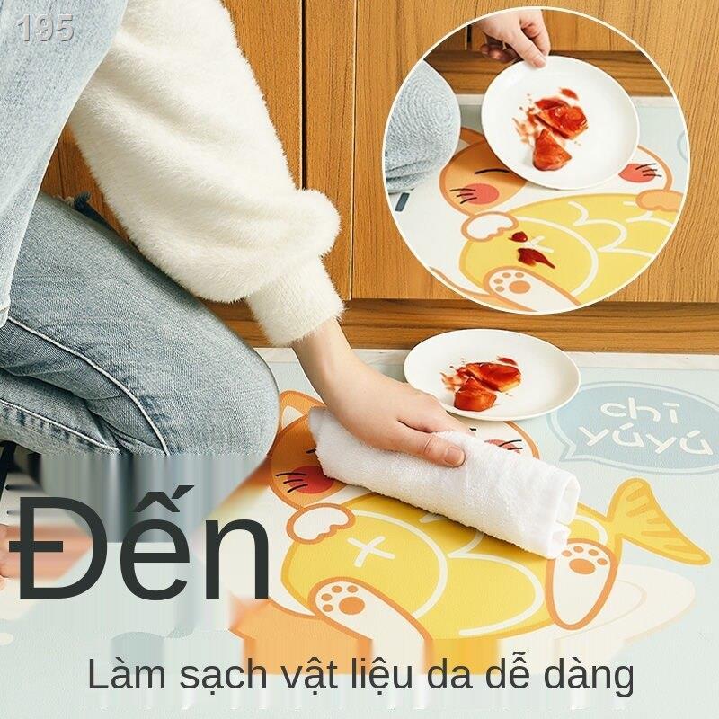 Thảm trải sàn nhà bếp Dexi chống trơn trượt và thấm dầu gia đình có thể lau, dùng một lần, bụi bẩn, không nước