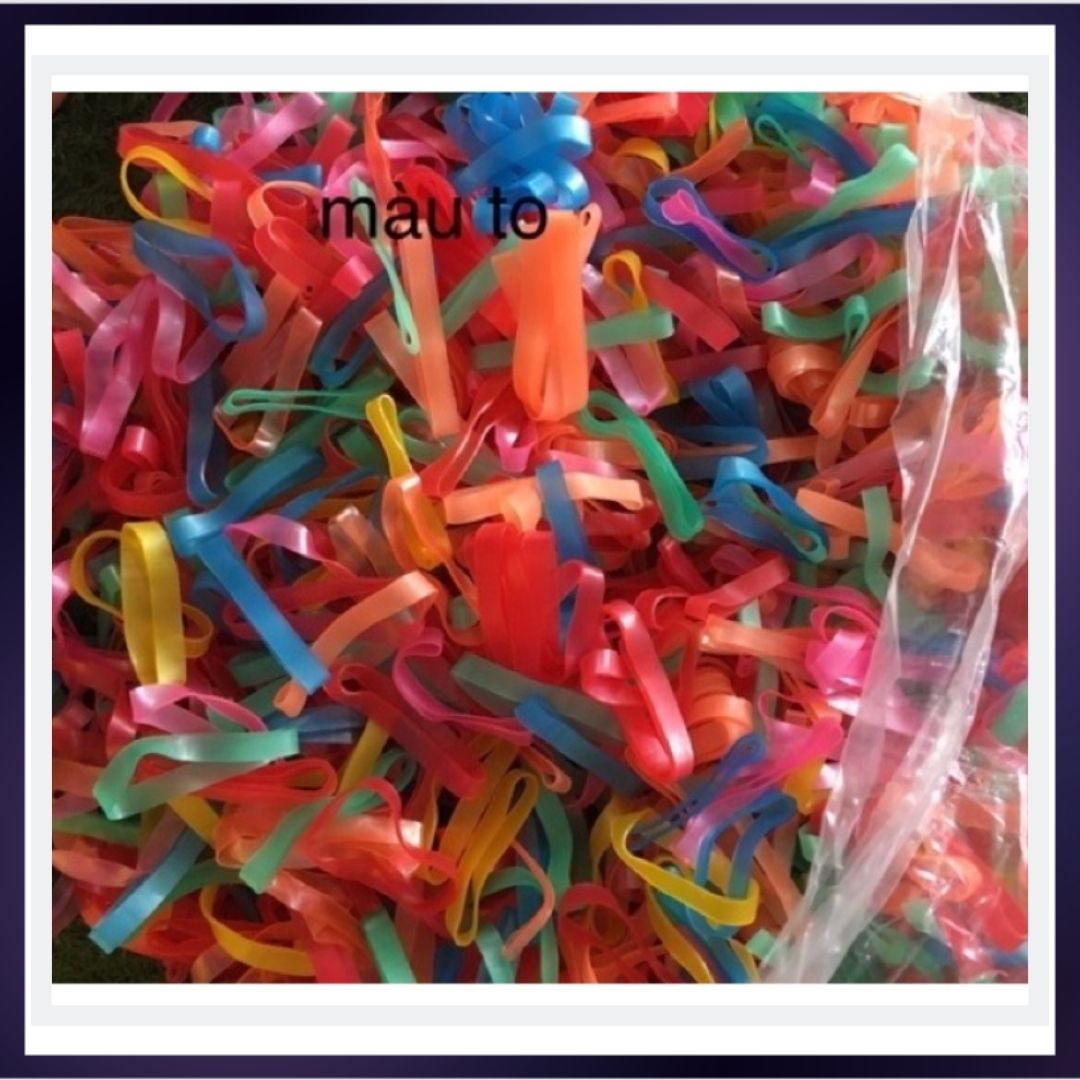 Dây thun buộc tóc màu đen túi 100gram