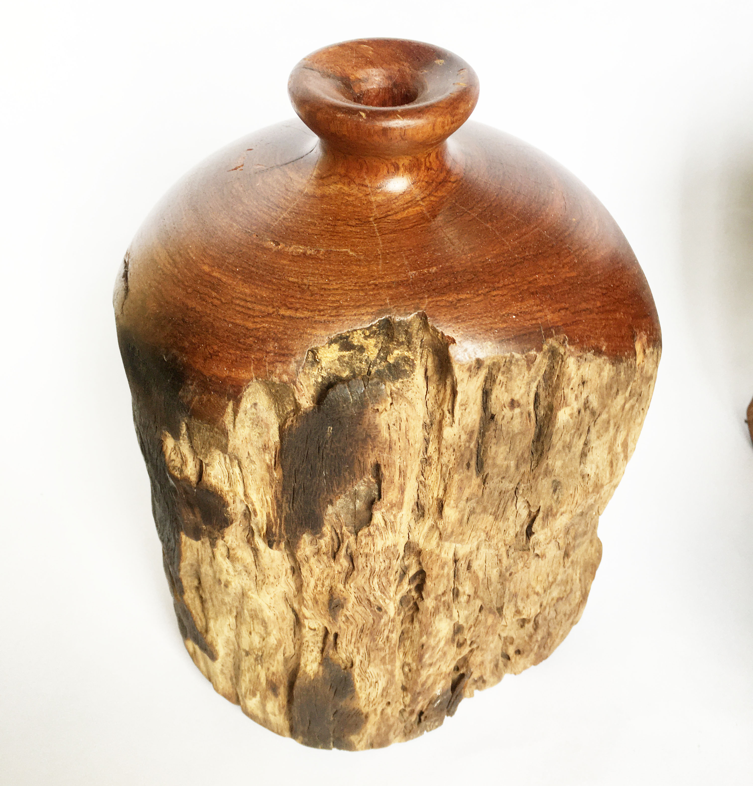 Lọ bình hoa gỗ lũa tự nhiên gỗ Bình Linh dùng decor trang trí sang trọng