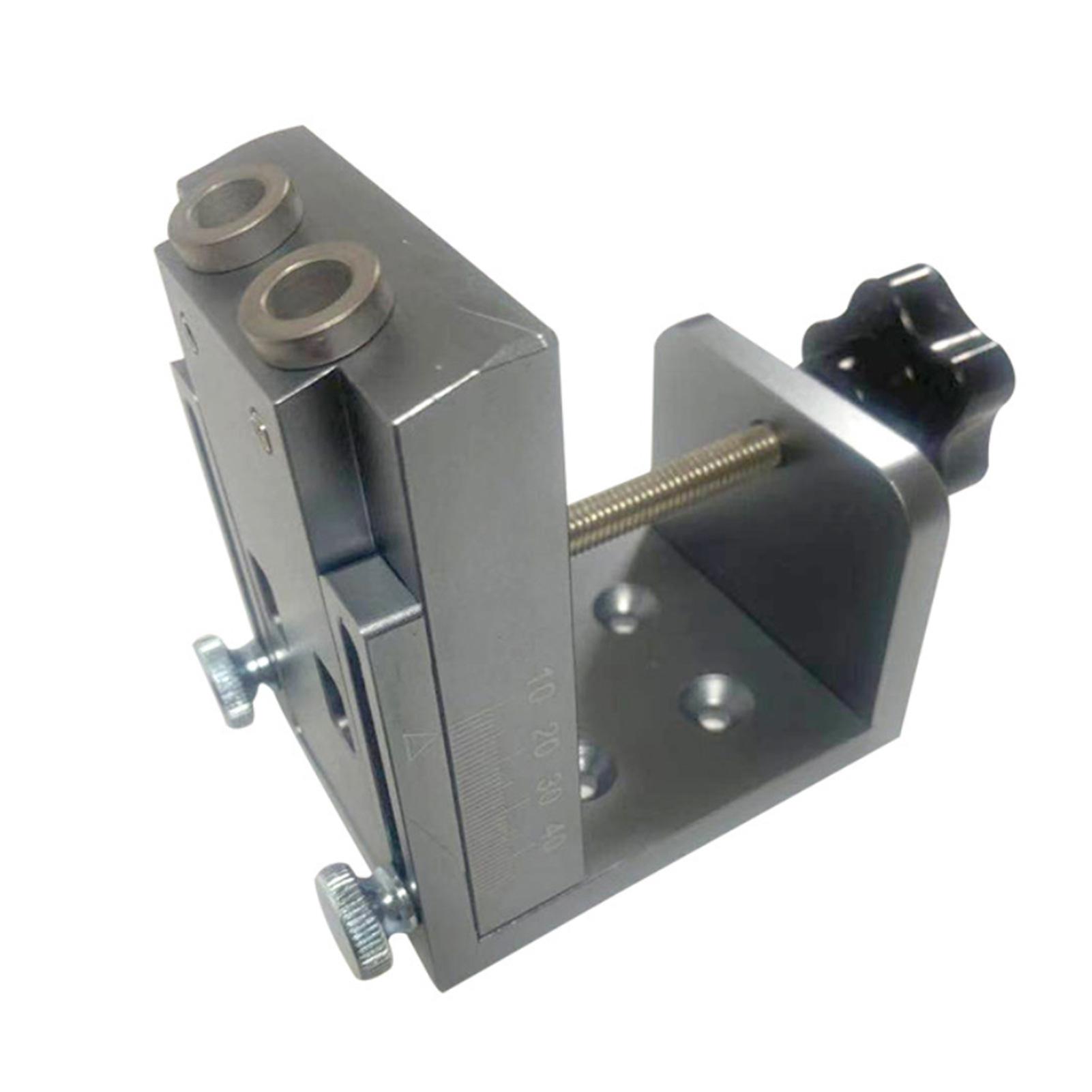 Woodworking Pocket Hole Locator Jig Kit Wood Doweling Hole Puncher with 9mm Step Drill Angle Drill Guide Tools