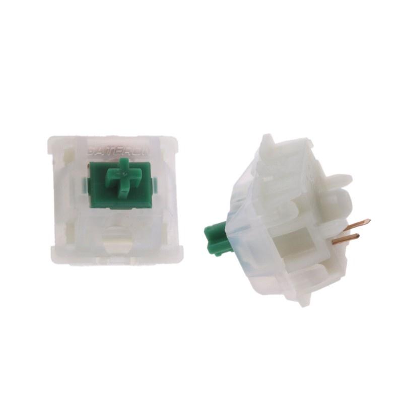 HSV 10Pcs Gateron Switche 5Pin Milky Green Switch Mechanical Keyboard Gateron MX Switch Transparent Case fit GK61 GK64 GH60