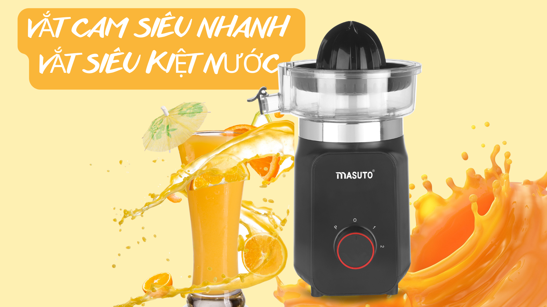 Máy xay sinh tố vắt cam đa năng Masuto Blender cối 1,25L say đá viên hoa quả smoothie siêu nhuyễn mịn-HÀNG CHÍNH HÃNG