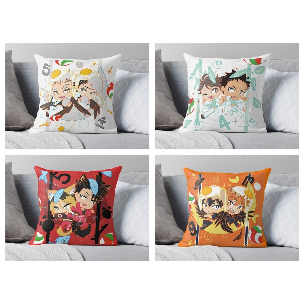 Gối in hình anime chibi HAIKYUU VUA BÓNG CHUYỀN dễ thương tiện lợi chất đẹp