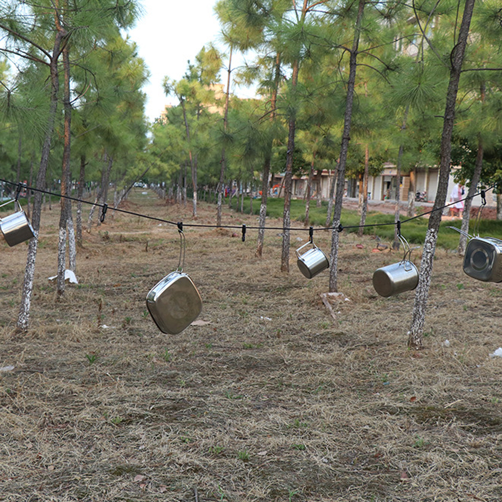 Dây Treo Đồ 5m Có Móc Phơi Đồ Cho Cắm Trại Đi Bộ Đường Dài