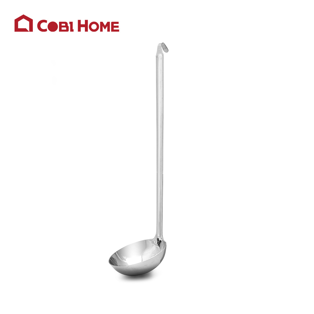 Vá múc canh có móc treo cán dài 8cm , 10cm, 12cm, muôi múc canh tròn bằng inox 201