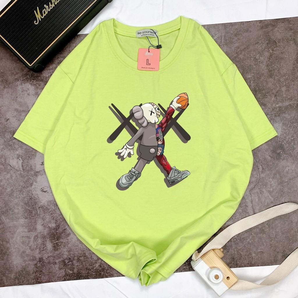 Áo thun tay ngắn Be Yourself unisex size M L XL - Gấu bóng rổ