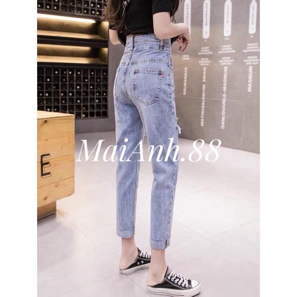 Quần baggy - quần jean baggy nữ cạp cao MaiAnh.88 phong cách Street style 3 size S M L