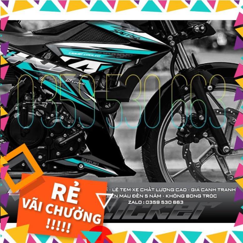 Tem rời Satria xe đen - tem xanh ngọc - hot 2021