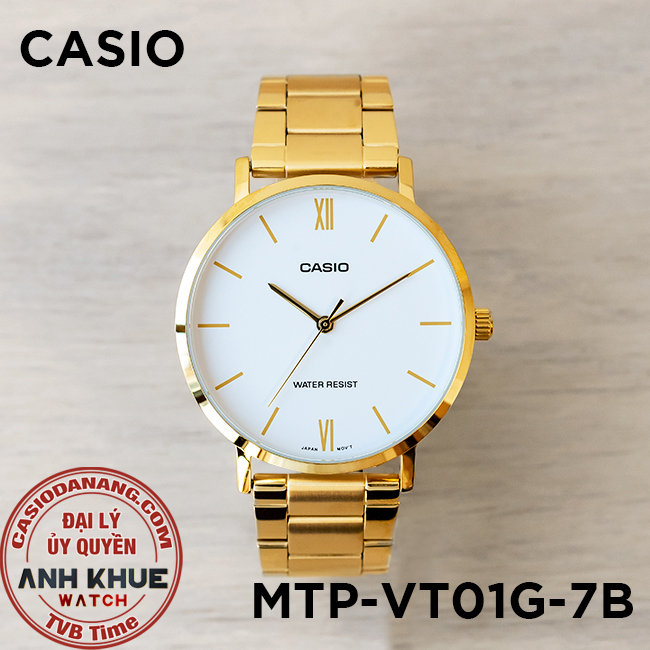 Đồng hồ nam dây kim loại Casio Standard chính hãng Anh Khuê MTP-VT01G-7BUDF (40mm)