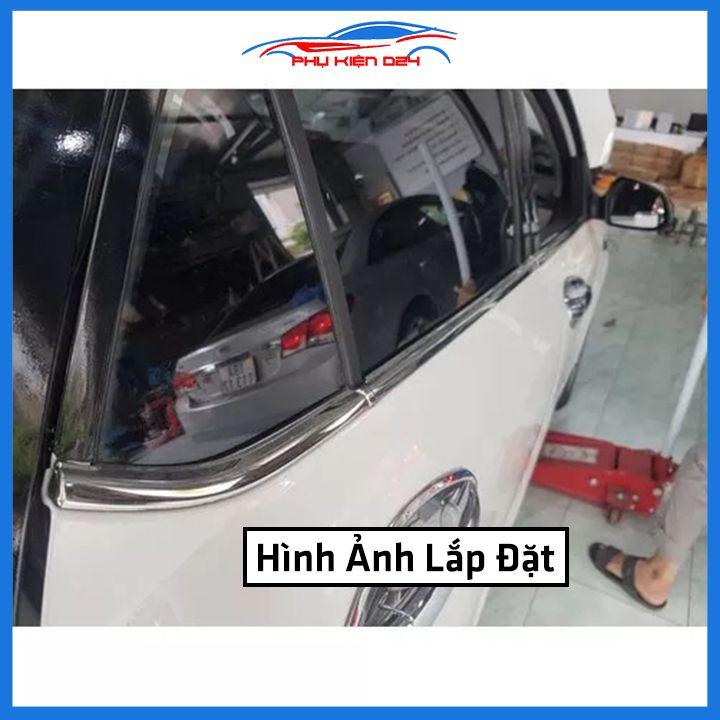 Bộ nẹp viền chân kính cong kính Hyundai i10 Sedan 2014-2021 Inox sáng bóng chuẩn form xe
