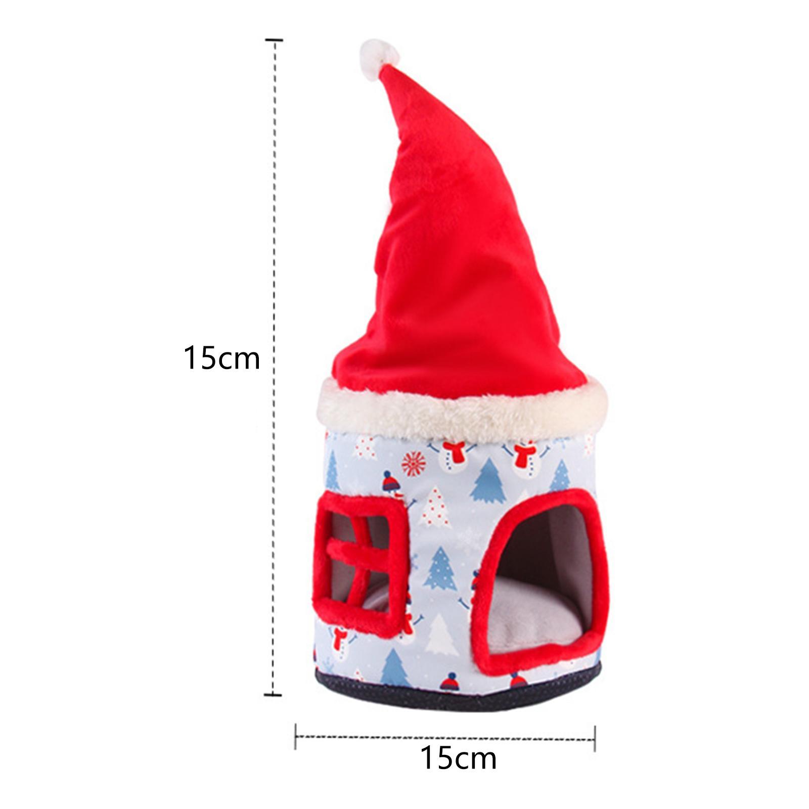 Nest House Warm Bed Tent Cage Sleeping Bed Snowman for Hedgehog Animals Small Pet