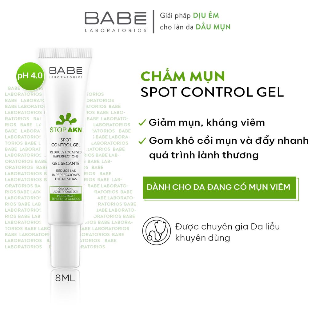 Gel chấm mụn giúp gôm cồi mụn BABÉ Stop Akn Spot Control Gel 8ml