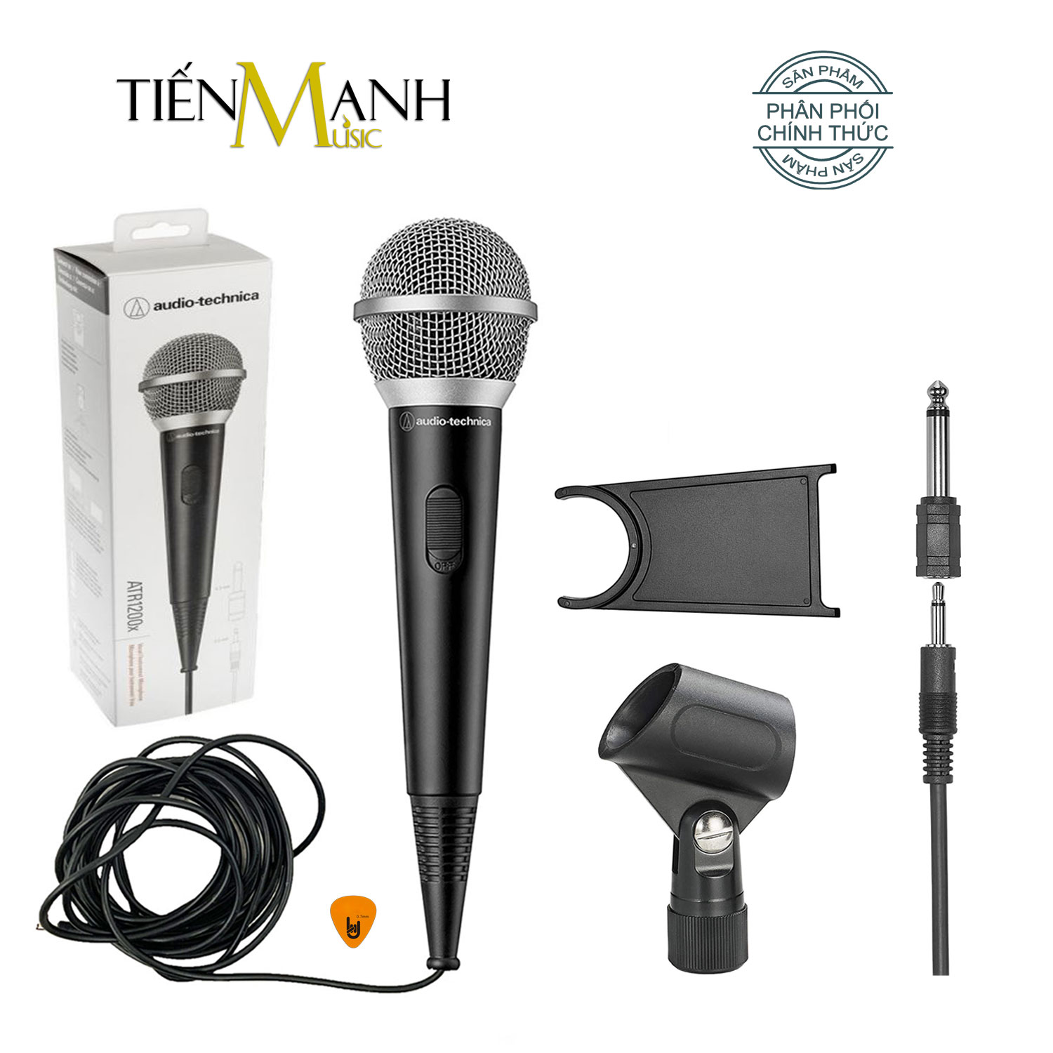 [Chính Hãng Japan] Mic Hát Karaoke Audio Technica ATR1200X - Có Dây 5m Thu Âm Vocal Micro Dynamic Biểu Diễn chuyên nghiệp Microphone - Kèm Móng Gẩy DreamMaker