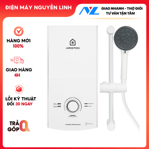 AURES PREMIUM 4.5P IVORY - Máy nước nóng trực tiếp Ariston AURES PREMIUM 4.5P IVORY HÀNG CHÍNH HÃNG