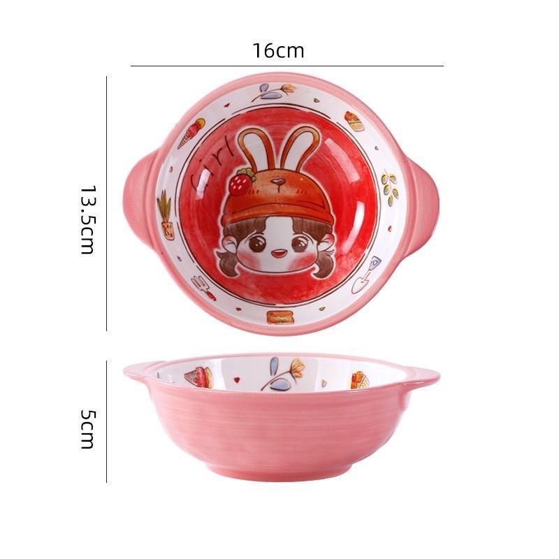 Bát Ăn Cơm Bát Sứ 2 Tai CuTe Đáng Yêu Cho Bé