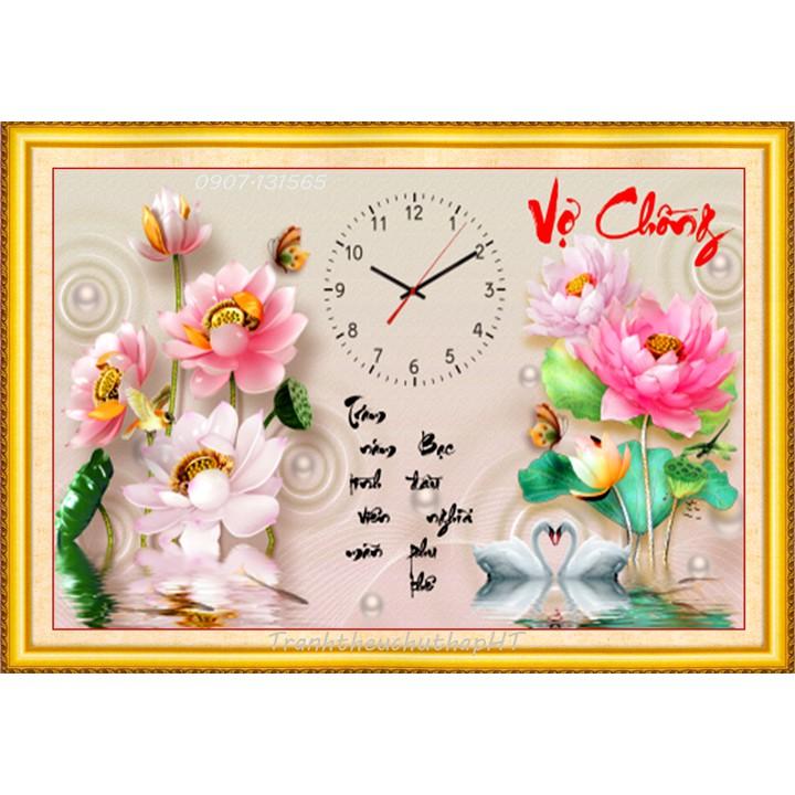 Tranh đính đá Vợ chồng LV447 - tự đính