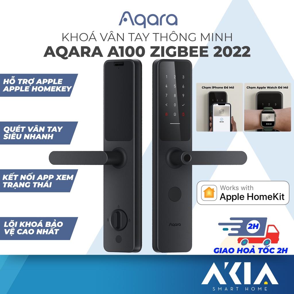 Khoá vân tay Aqara A100 - Hỗ trợ mở cửa bằng HomeKey, Tích hợp 7 cách mở, Lõi bảo mật Class C, phiên bản Quốc Tế, Hàng Chính Hãng