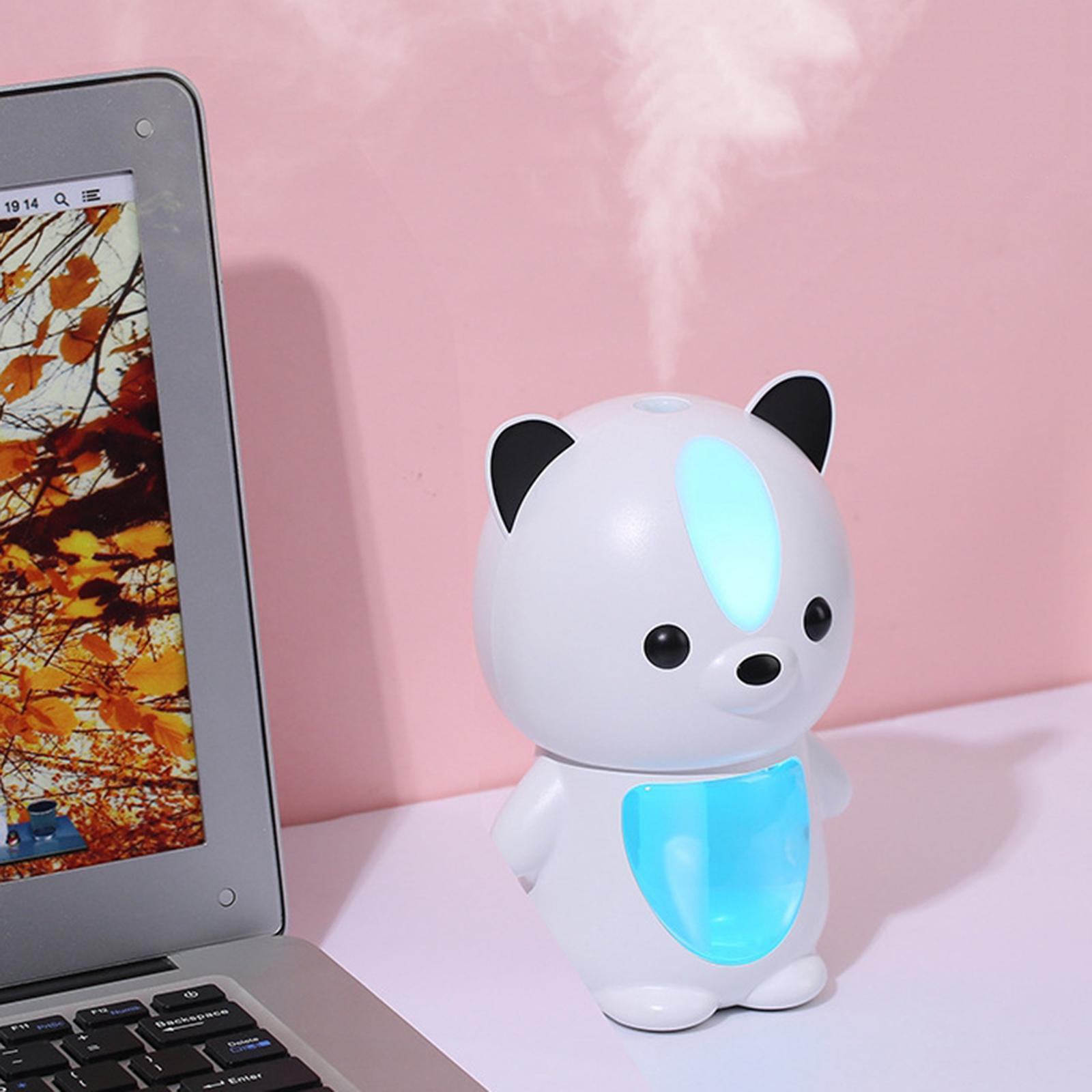 Portable USB Cool Mist Humidifier, 200ML Mini Bedroom Humidifier with Night Light, Desktop Small Humidifier Suitable for Kids, Office, Bedrooms, Dorms