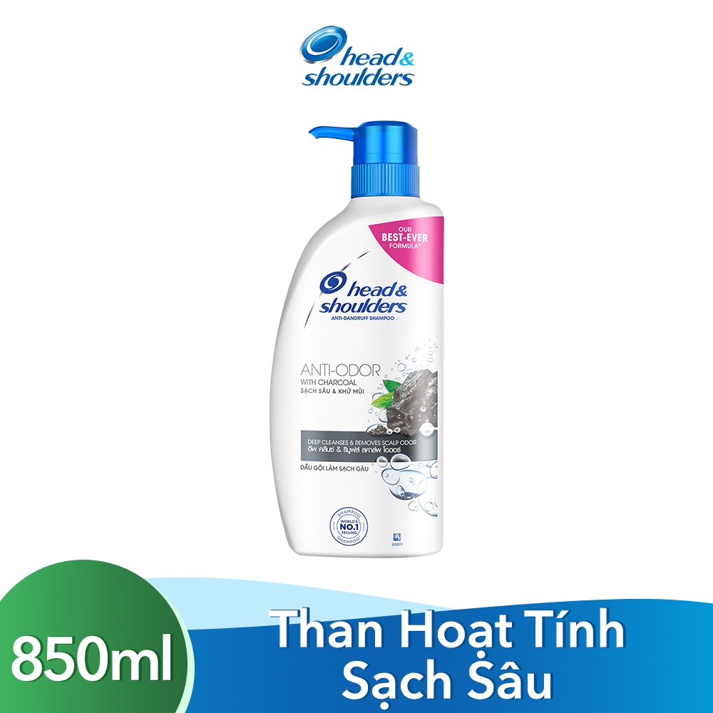 Dầu Gội Head &amp; Shoulder Than Hoạt Tính Sạch Sâu 850ml