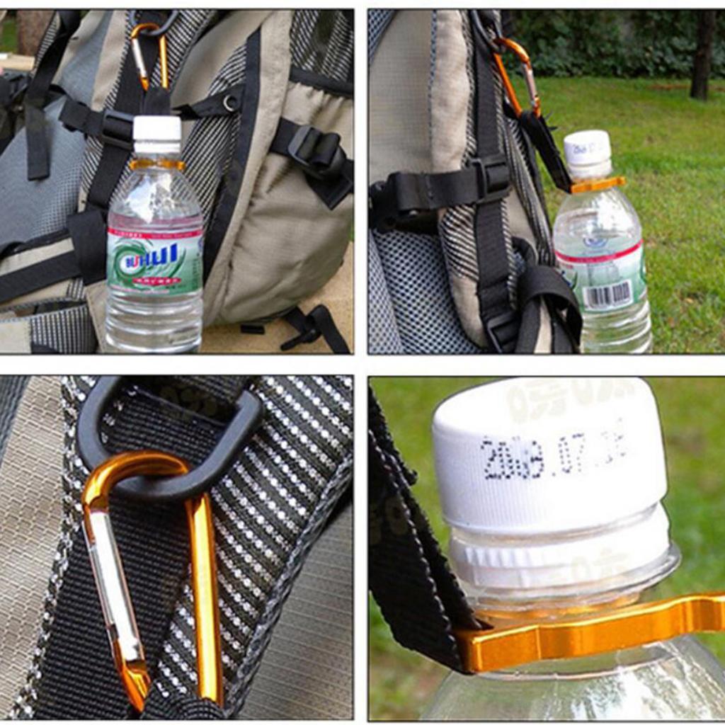 Mini Water Bottle Carabiner D Fast Hanging Buckle for Riding White