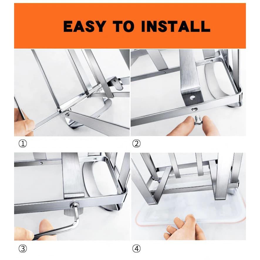 Bộ kệ đỡ Dao Bếp Thớt Meradola SUS304 - Home and Garden